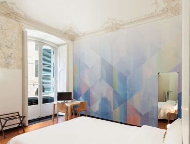 Newmor Watercolour Geometric Blue 1