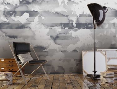 Newmor Watercolour stripe grey