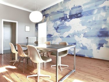 Newmor Watercolour stripe sky 1