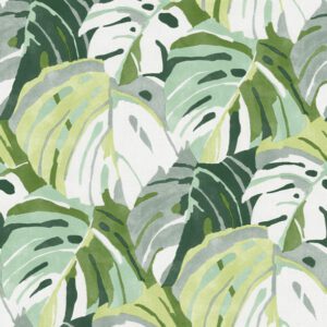 Samara Green Monstera Leaf Wallpaper