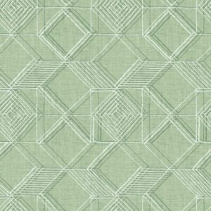 Moki Green Lattice Geometric Wallpaper
