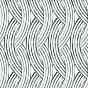 Zamora Black Brushstrokes Wallpaper