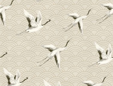 Discovery Japanese Cranes LIGHT GOLD DYW0011