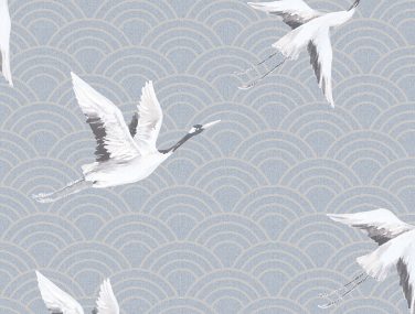 smlJAPANESE CRANES SK300 TEAL DYW0015