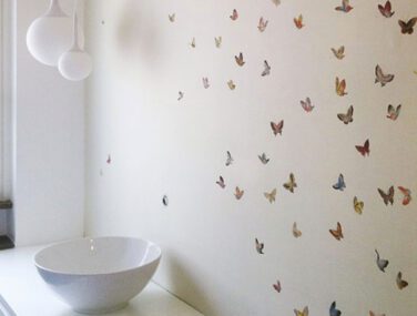 Collezione Butterflies: Tessuto da Parato Dipinto a Mano • Misha 2024 04 10 17 17 15