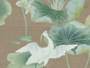 Collezione Herons Pond: Tessuto da Parato Dipinto a Mano • Misha 2024 04 10 17 20 42