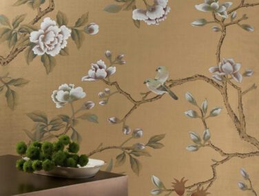 Collezione Imperial Garden: Tessuto da Parato Dipinto a Mano • Misha 2024 04 10 16 47 13