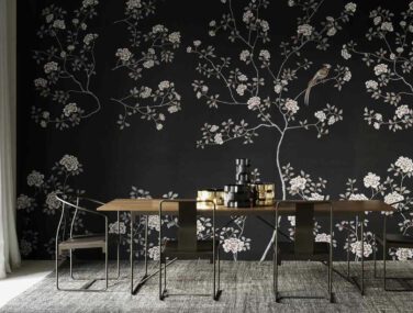 Collezione Moonlight Peonies: Tessuto da Parato Dipinto a Mano • Misha 2024 04 10 17 04 52