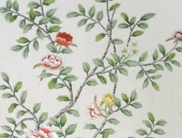 Collezione Peony Garden: Tessuto da Parato Dipinto a Mano • Misha 2024 04 10 16 54 41