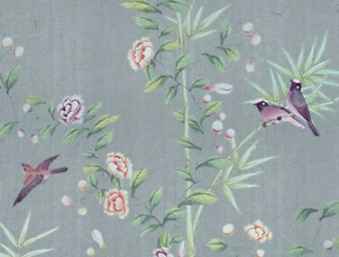 Collezione Spring Bamboo Garden: Tessuto da Parato Dipinto a Mano • Misha 2024 04 10 16 53 22