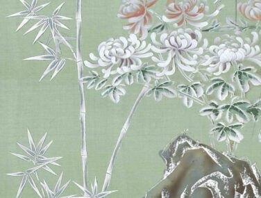 Collezione Winter Peach Blossom: Tessuto da Parato Dipinto a Mano • Misha 2024 04 10 17 02 47