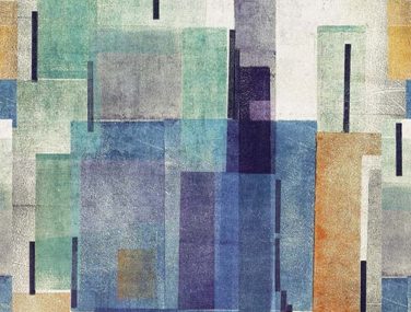 Magic Walls 296463 abtrakte Geometrie blau grA¼n klein