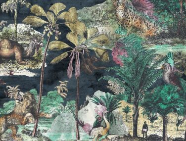 Animal Islands Midnight Blue Tile