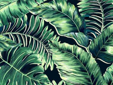 Banana Leaves Standard Leaf Green Tile