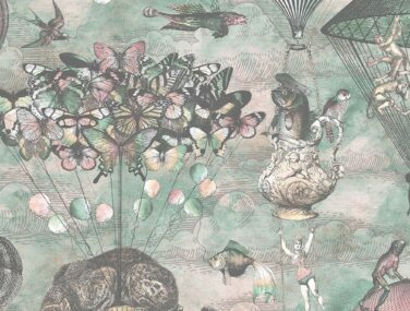 Curious Skies Pink Aqua Tile