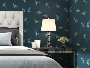 Exotic Birds Midnight Blue 5X7