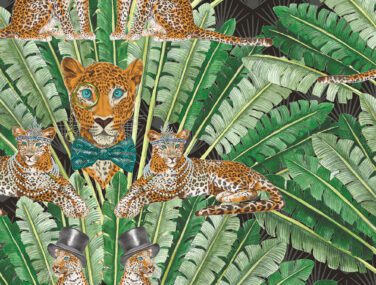 Leopard Dark 80x52 half drop