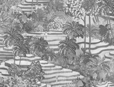 Rice Terrace Standard Black White Tile