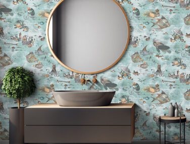 Sea Life Aqua Orange square