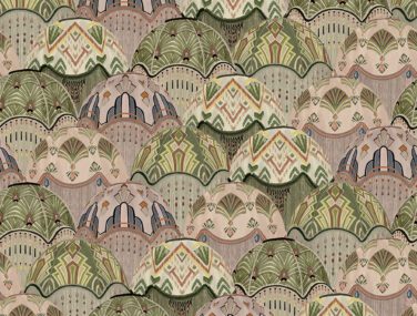 Silk Shades Salmon and Olive