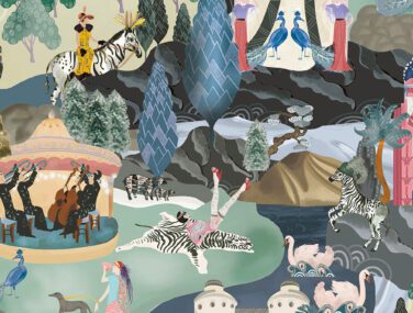 The Art Deco Hills Teal Fushia