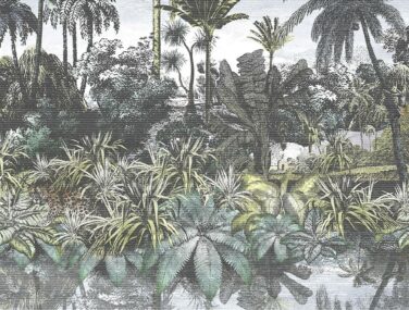 Tropical Reflections Green Tile