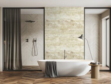 Interior,Of,Stylish,Bathroom,With,White,Walls,,Wooden,Floor,,Comfortable