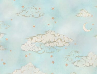 Starry Clouds Green Sky