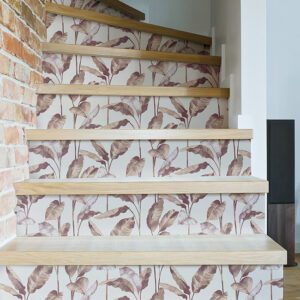 Mauve Banana Leaf Peel and Stick Wallpaper