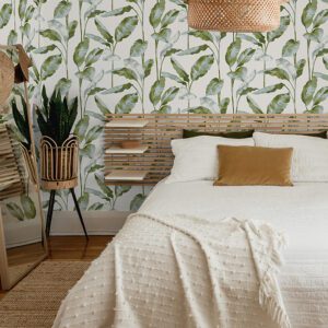 Green Banana Leaf Peel and Stick Wallpaper