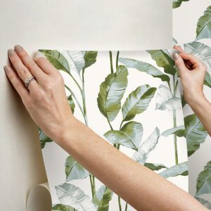 Green Banana Leaf Peel and Stick Wallpaper