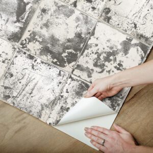 Charcoal Metal Sheet Peel and Stick Wallpaper