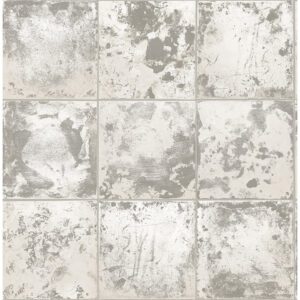 Silver Metal Sheet Peel and Stick Wallpaper