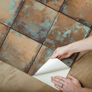 Copper Metal Sheet Peel and Stick Wallpaper