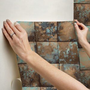 Copper Metal Sheet Peel and Stick Wallpaper