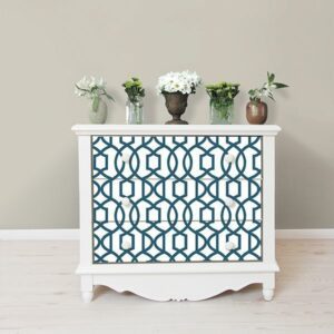 Navy Grand Trellis Peel & Stick Wallpaper