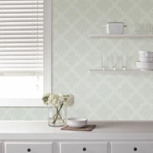 Grey Quatrefoil Peel & Stick Wallpaper