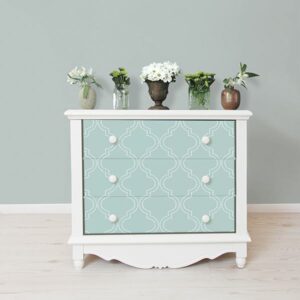 Slate Blue Quatrefoil Peel & Stick Wallpaper