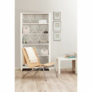 Grey Nouveau Damask Peel & Stick Wallpaper