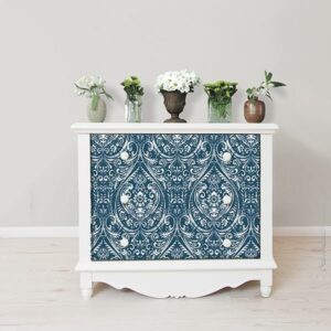 Bohemian Damask Indigo Peel & Stick Wallpaper
