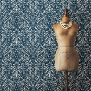 Bohemian Damask Indigo Peel & Stick Wallpaper