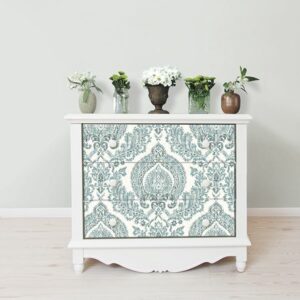 Kensington Damask Blue Peel & Stick Wallpaper