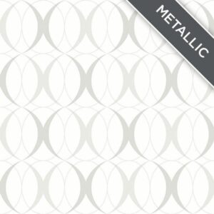 Circulate Light Silver Peel And Stick Wallpaper