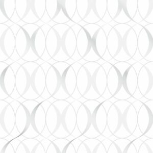 Circulate Light Silver Peel And Stick Wallpaper