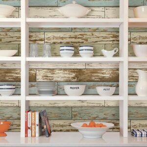 Old Salem Vintage Wood Peel & Stick Wallpaper