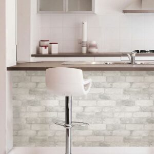 Loft White Brick Peel & Stick Wallpaper