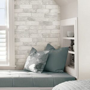 Loft White Brick Peel & Stick Wallpaper