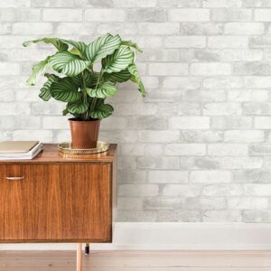 Loft White Brick Peel & Stick Wallpaper