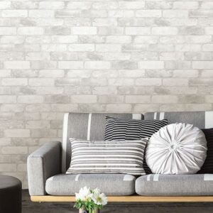 Loft White Brick Peel & Stick Wallpaper