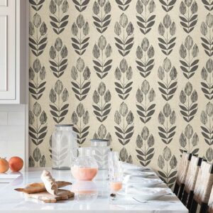 Folk Tulip Peel & Stick Wallpaper
